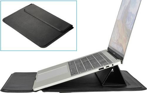 Renkforce Notebook Hülle Schwarz mit integriertem Laptop-Stand für 13,6 Zoll Geräte bis max. 34,5 cm Breite - Bild 1