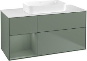 V&B Waschtischunterschrank Finion mit Wandbeleuchtung, Breite: 120 cm, Tiefe: 60 cm, lackiert - Bild 1