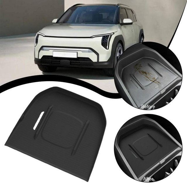 Rutschfestes Silikon Lade-Pad für Kia EV3 2024-2025 als kabelloses Auto-Ladegerät und Schutzmatte in Schwarz - Bild 1