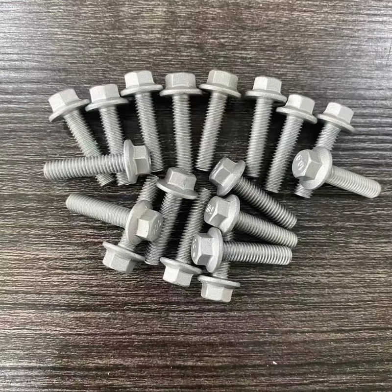 GB5787 Sechskant-Flanschschrauben aus Kohlenstoffstahl Güteklasse 10.9, Dacromet verzinkt, Farbe Silber, M6 M8 M10 M12 M14 M16 - Bild 2