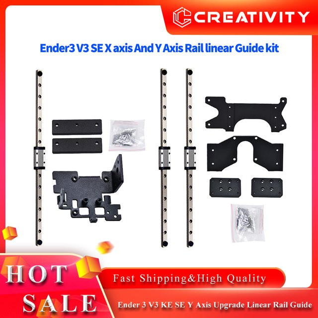 Creality Ender 3 V3 SE/KE Upgrade-Kit für X/Y-Achsen mit Linearführung, Messingdüse, Hotend-Kit und MGN9H-Schiene (300 mm Länge) - Bild 1
