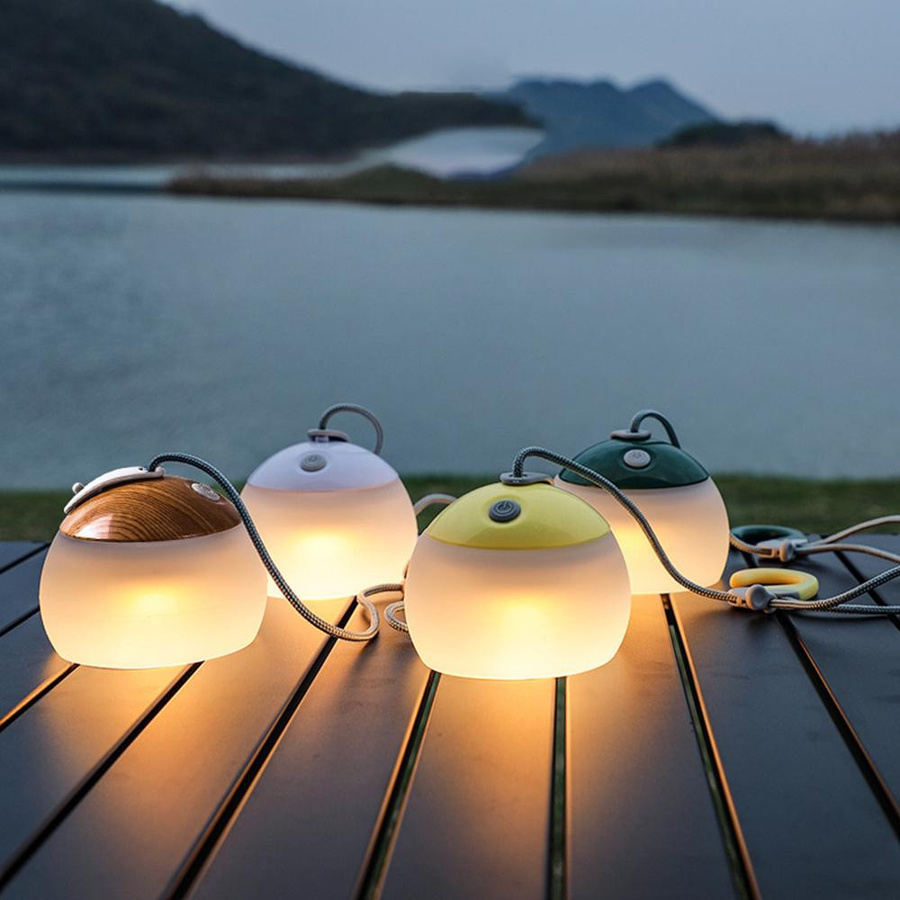 TOMTOP JMS LED Camping Laterne USB wiederaufladbar in Braun - Bild 3