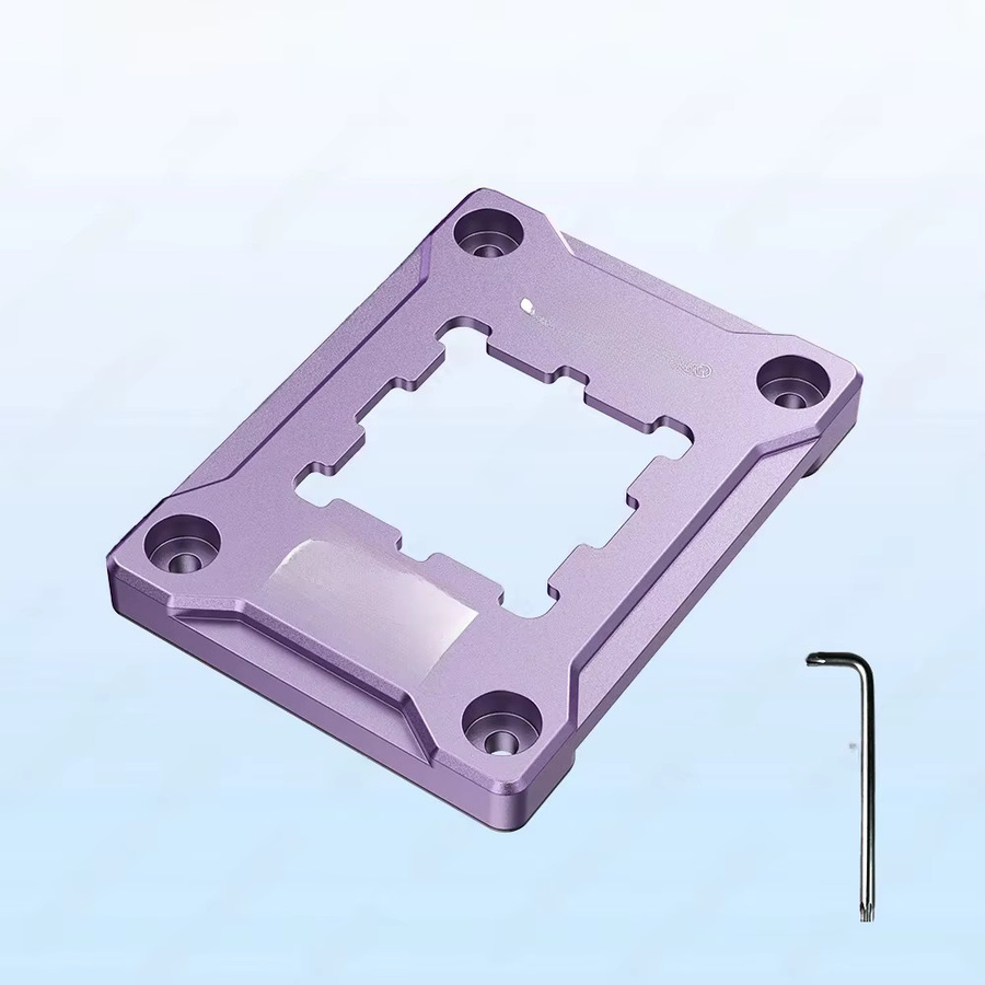 JEYI AM5 CPU Anti-Biegung Sockel Rahmen aus Aluminium für AMD Prozessoren in Silber oder Lila - Bild 1