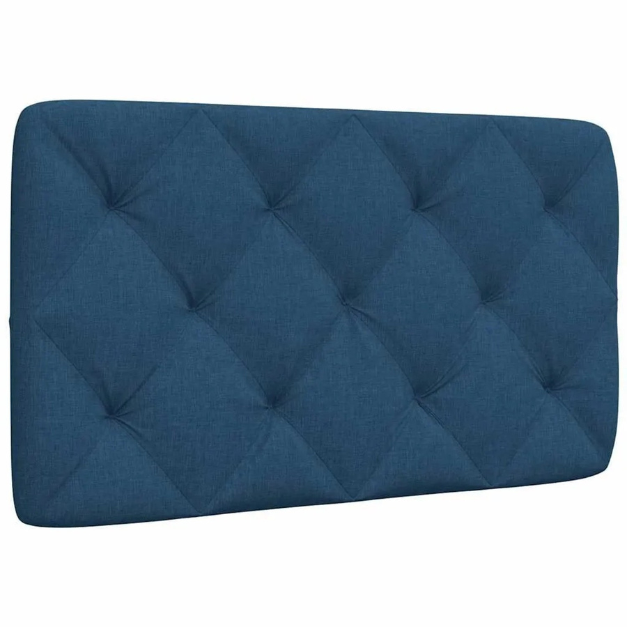 vidaXL Kopfteil-Kissen Blau mit Rauten-Heftung aus Polyestergewebe, Breite: 80 cm, Höhe: 200 cm - Bild 2