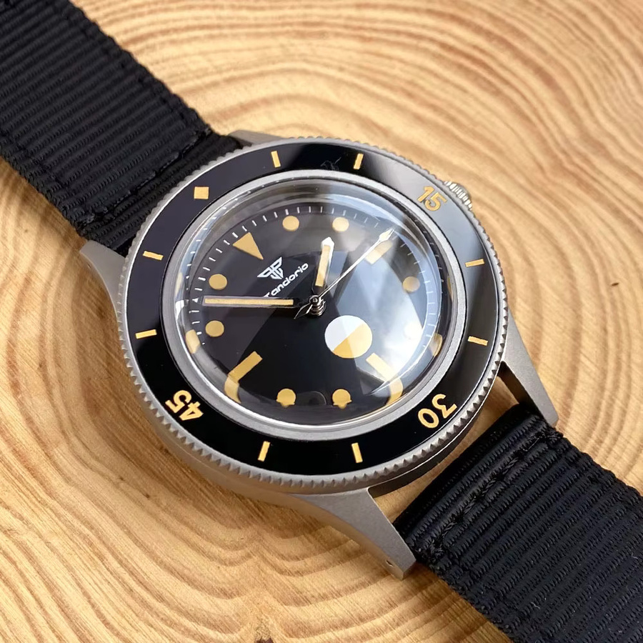 Tandorio Taucheruhr, Automatik, Edelstahl, Schwarz, 20 ATM, Herren - Bild 5