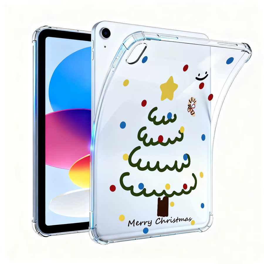 Transparente Silikon Schutzhülle mit Weihnachtsbaum Motiv für Samsung Galaxy Tab A9 Plus, S10, S9 FE Plus, S7 FE, S8 FE, S6 Lite und A11 - Bild 6