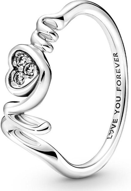 Wucifang Jewelry Herzring, 925 Silber, Kristall, Zirkonia, Damen - Bild 1