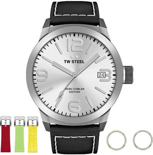 TW Steel Marc Coblen Edition Herrenuhr, Quarz, Edelstahl, 45 mm, Leder - Bild 1