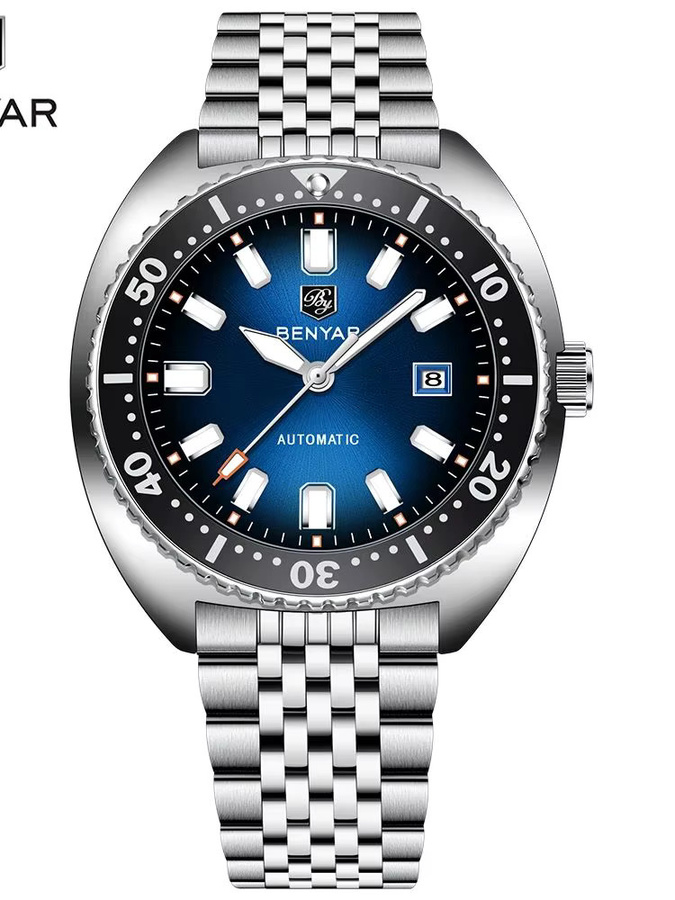 BENYAR Armbanduhr Automatik, Edelstahl, 42 mm, Herren, Blau - Bild 6