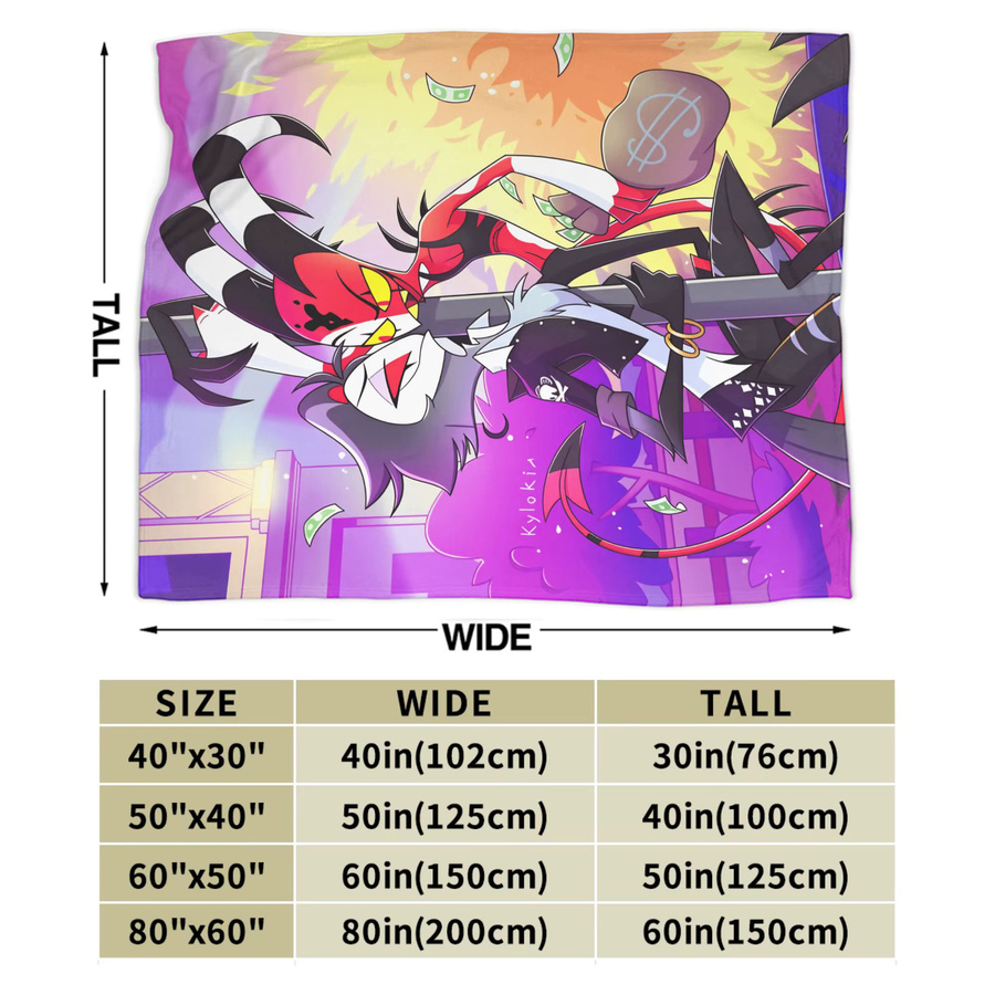 Helluva Boss Flanell Tagesdecke Stolas x Blitz Motiv in Multicolour - Bild 6