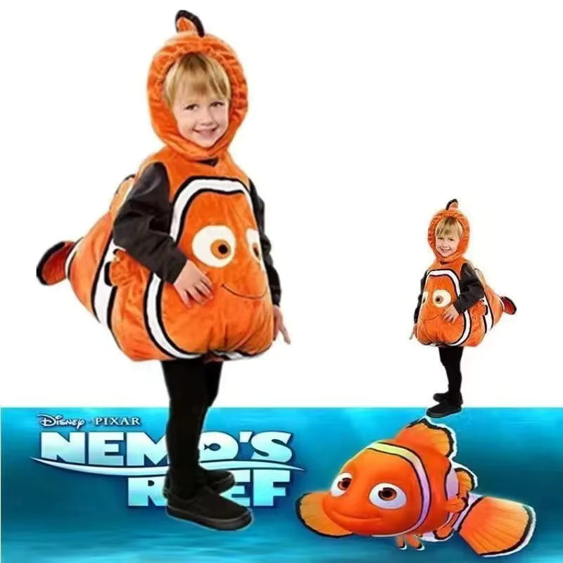Potdemiel Nemo Clown Fisch Kostüm, Overall und Kopfbedeckung Set, Disney - Bild 3