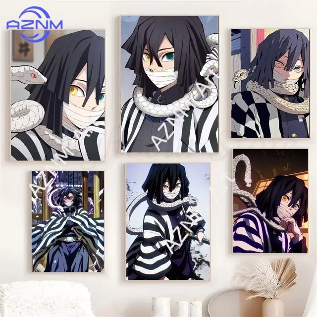 KAYOU Anime Demon Slayer Poster Iguro Obanai Kunstdruck Mehrfarbig - Bild 1