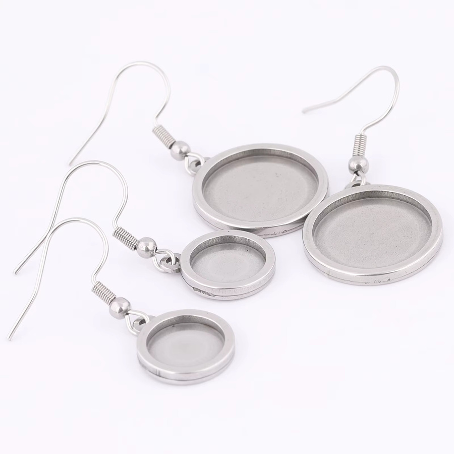 onwear Ohrring-Basisfassung Rohlinge, Edelstahl, 10 mm, 16 mm - Bild 2
