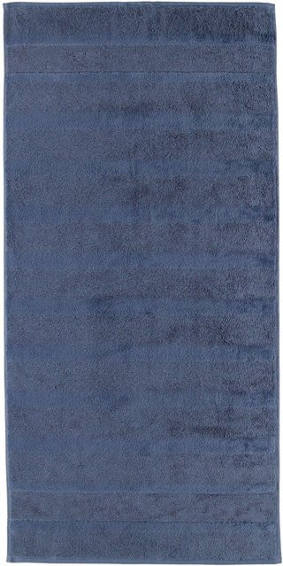 Duschtuch cawo NOBLESSE² UNI Blau aus Baumwolle und Frottier - Bild 1
