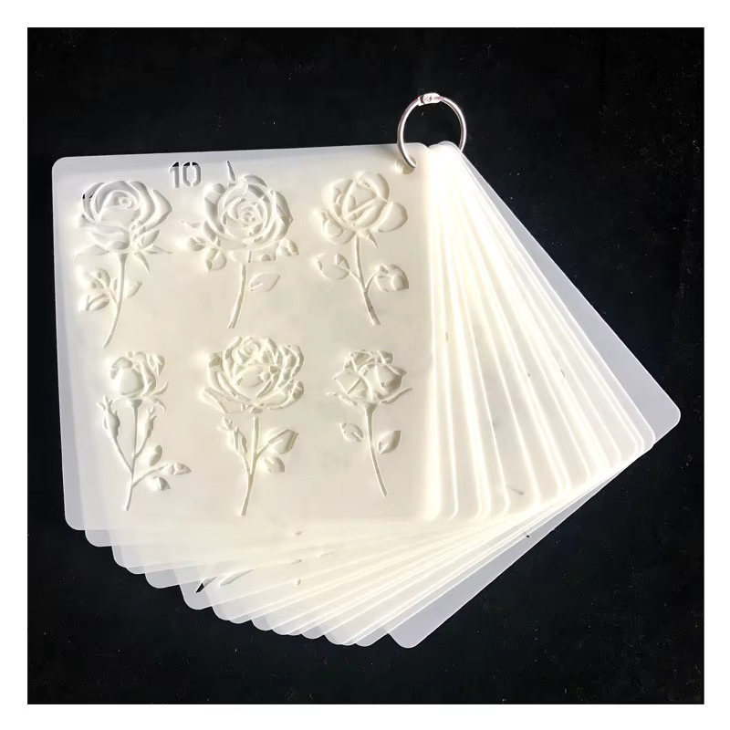 20 Stück Blumenschablonen Set mit Sonnenblumen-Motiven für DIY-Malerei, wiederverwendbare Kunstschablonen aus Kunststoff für Holz, Glas und Leinwand, Multicolor und Weiß - Bild 2