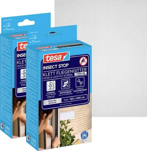 Tesa COMFORT Fliegengitter Set Anthrazit B: 120 cm, H: 240 cm, 2 Stück - Bild 1