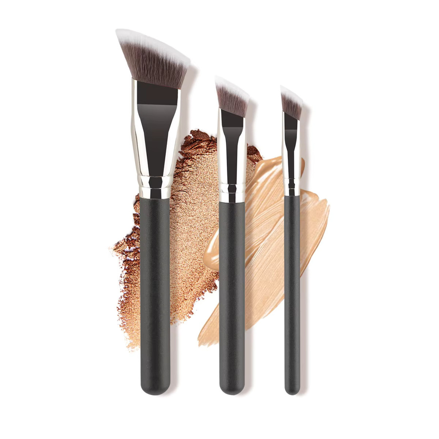 RANCAI 3-teiliges Make-up Pinsel-Set, Foundation-, Concealer- und Rougepinsel, Unisex - Bild 3