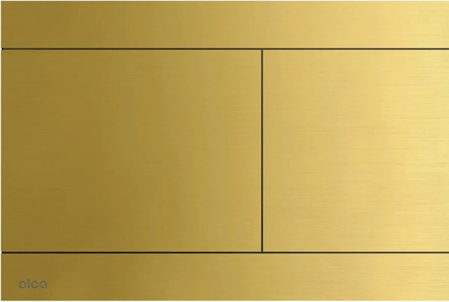 Alcadrain Betätigungsplatte FUN-BRASS Dual Flush aus Messing und Edelstahl in Gold - Bild 1