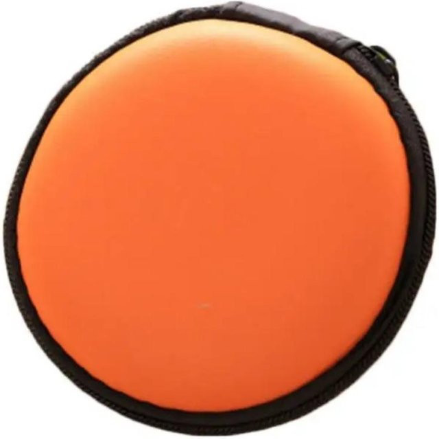 NATAWA Mini Tragbare Kopfhörer Tasche und Geldbörse in Orange mit USB-Kabel Fach - Bild 1