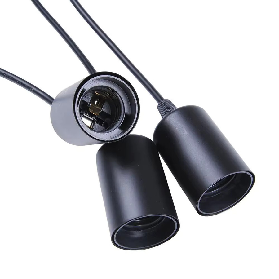 ASCELINA 3-Kopf Pendelleuchte im industriellen Stil aus Metall, Schwarz, E27 Loft Edison Hängelampe für dein Wohnzimmer - Bild 4