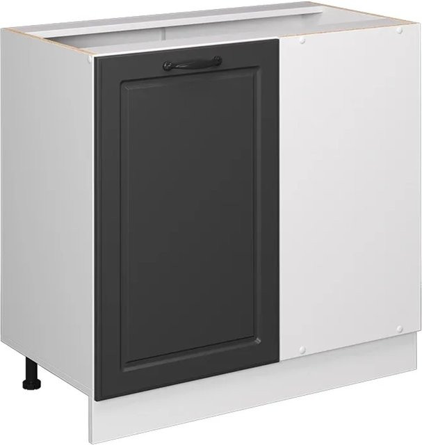 Vicco Eckunterschrank R-Line Landhausstil Anthrazit und Weiß Breite: 86 cm - Bild 1