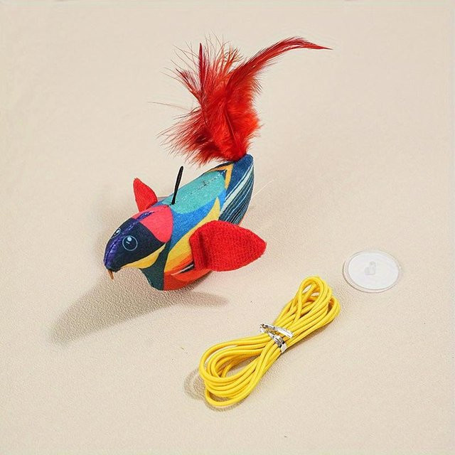 XYKK01 Haustier Quietschspielzeug Plüsch, Vogelform, rot - Bild 1