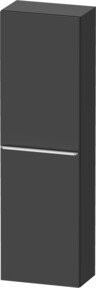 Duravit Halbhochschrank D-Neo in Grau Matt mit 1 Tür und 4 Regalböden, B/T/H: 40 x 24 x 132 cm - Bild 1