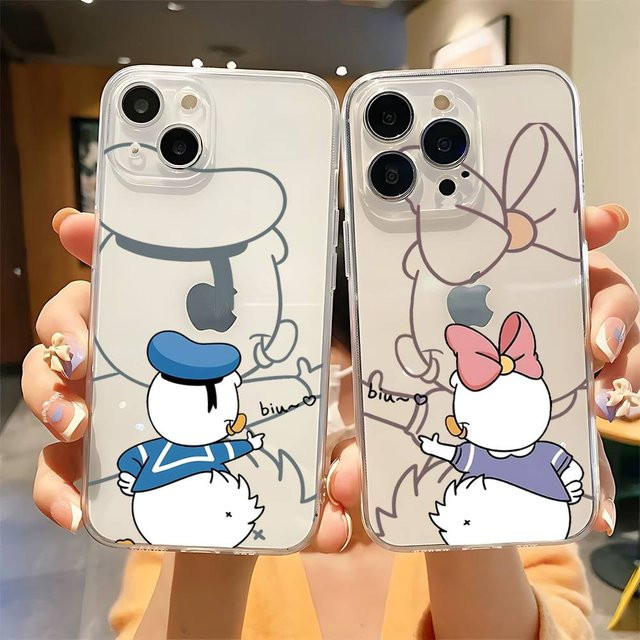 Transparente Donald Duck Handyhülle für Apple iPhone 11 bis 17 Pro Max und andere Modelle - Bild 1