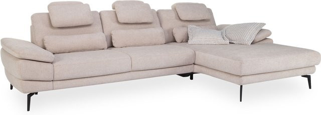 Polsterecke Mondo Civita in L-Form mit Stoffbezug und Kissen in Sand, Schwarz oder Beige, B/T/H: 323 x 180 x 70 cm - Bild 1