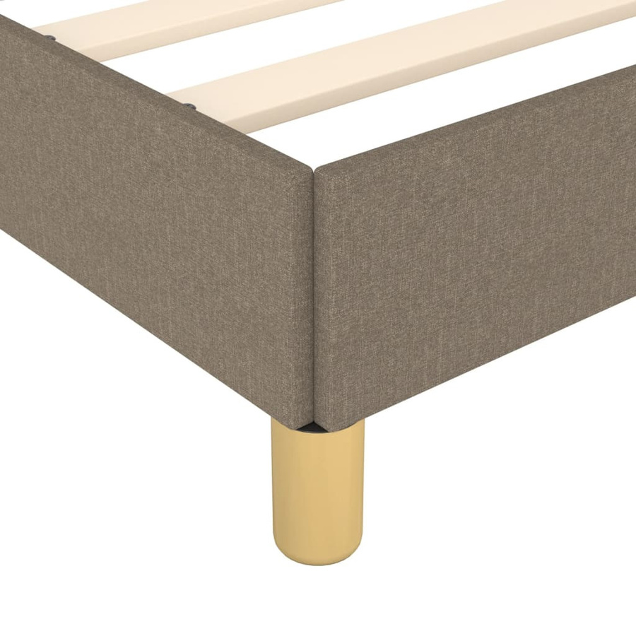 vidaXL Bettgestell mit Kopfteil aus Stoff in Taupe, B/T/H: 120 x 200 x 126 cm - Bild 3