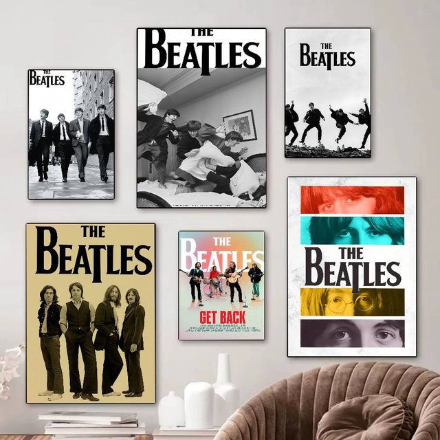 Rastar Vintage Poster The B-B-Beatles-es Selbstklebende Retro Wanddekoration Mehrfarbig - Bild 1