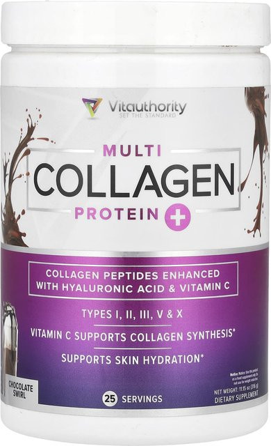 Vitauthority Multi-Kollagen-Protein, Schokoladenwirbel, 316 g - Bild 1