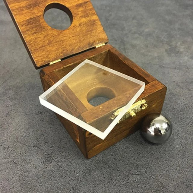 ZQION Stahlkugel durch Glas Zaubertricks, Magie Requisiten - Bild 1