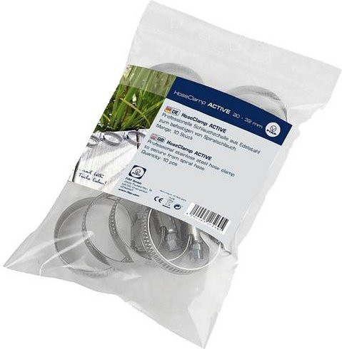 FIAP 2532 Clip Active Schlauchschelle aus Edelstahl in Silber, 10er Pack, Durchmesser: 20-32 mm - Bild 1
