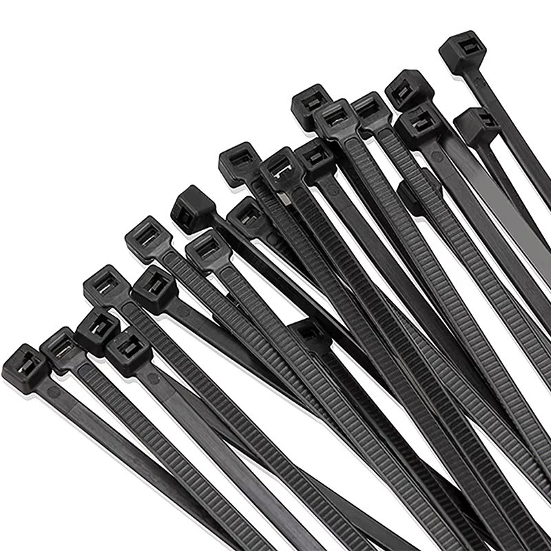 100 Stück Kunststoff-Nylon-Kabelbinder in Schwarz zur Befestigung und Kabelorganisation - Bild 3