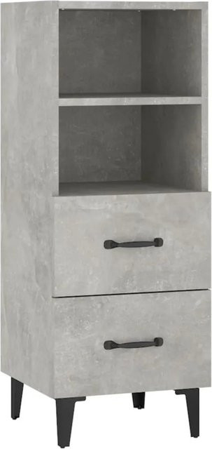 vidaXL Sideboard aus Holzwerkstoff in Grau Matt, B/T/H: 34,5 x 34 x 90 cm - Bild 1