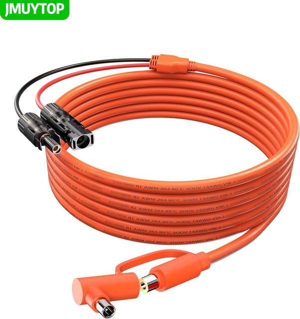 JMUYTOP Solarpanel-Kabel mit DC 8020 7909 Anschlüssen, 14AWG, Länge: 3 m, kompatibel mit Jackery Explorer 3000 Pro, 2000 Plus, 2000 Pro und 1500 - Bild 1