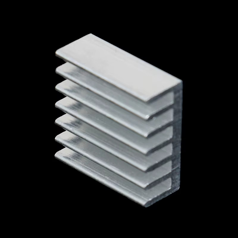 10 Stück Aluminium-Kühlkörper für elektronische Chips, Farbe: Silber, B/T/H: 1,4 x 1,4 x 0,6 cm - Bild 3
