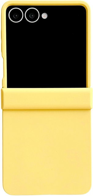 Stoßfeste Silikon-Schutzhülle für Samsung Galaxy Z Flip 7 6 5 4 3 in Gelb Matt - Bild 1