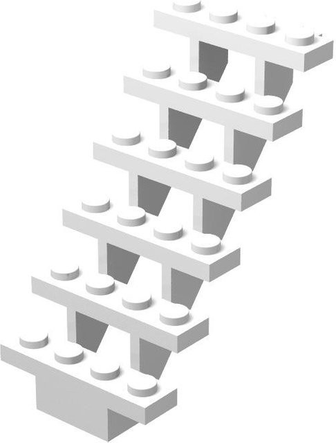Yiran toy 5-teiliges Set Treppen MOC Steine Haus Treppen Gerade Offen - Bild 1