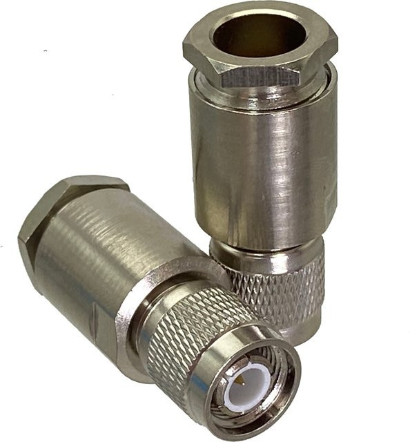 TNC Koaxial-Stecker Klemme für RG8, RG213, LMR400 und RG214 Kabel in Silber - Bild 1