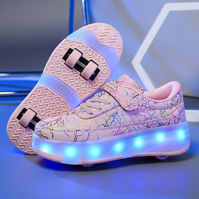 CC chengta Rollschuhe, mehrfarbige LED-Leuchten, USB-Aufladung - Bild 1