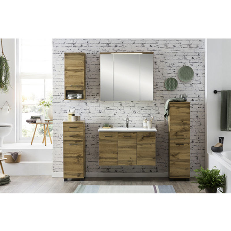 Schildmeyer Highboard Nora in Eiche braun, B/H/T: 30,3 x 116,9 x 32,6 cm - Bild 2