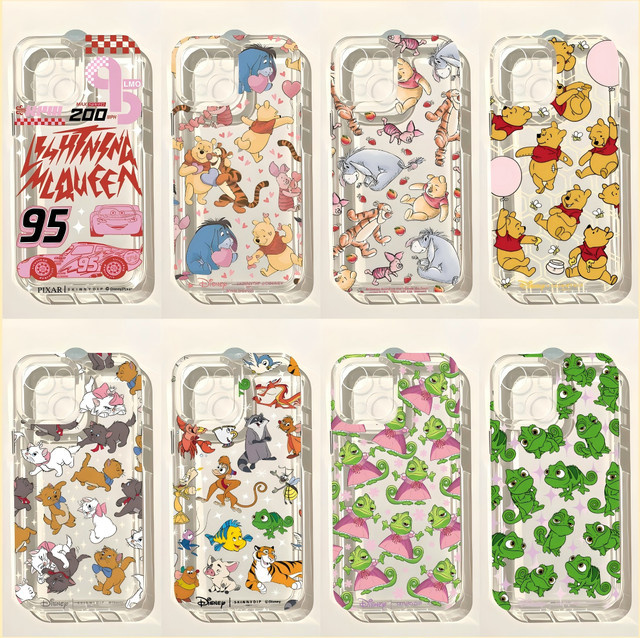 Bandai Winnie Puuh Handyhülle für iPhone kompatibel mit verschiedenen Modellen, Transparent - Bild 1