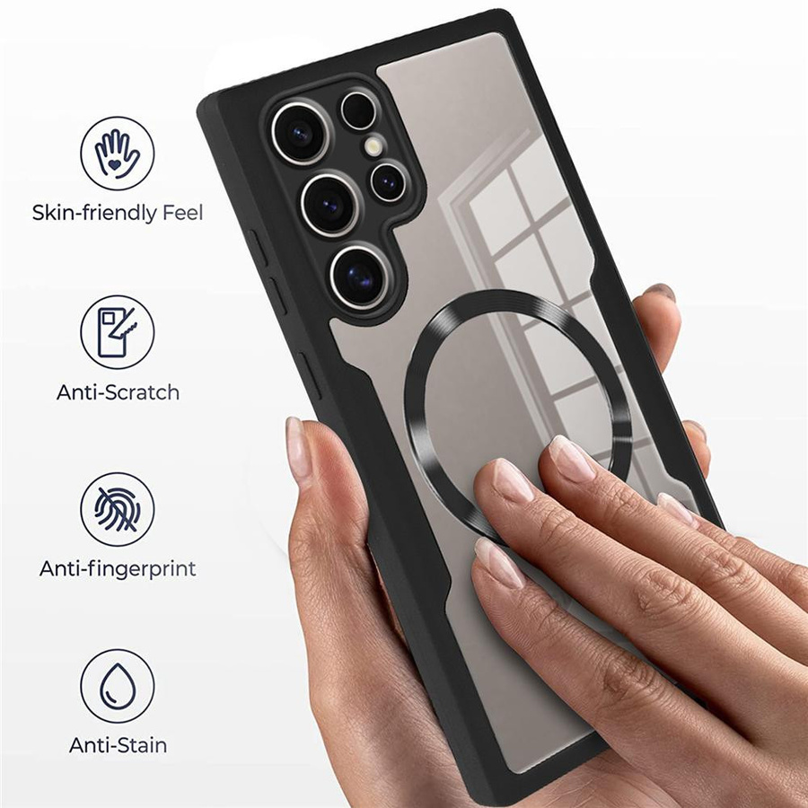 Transparente 360° Vollabdeckung Schutzhülle für Samsung Galaxy S24 S23 S25 S26 Ultra Plus FE Edge kompatibel mit kabellosem Laden - Bild 2