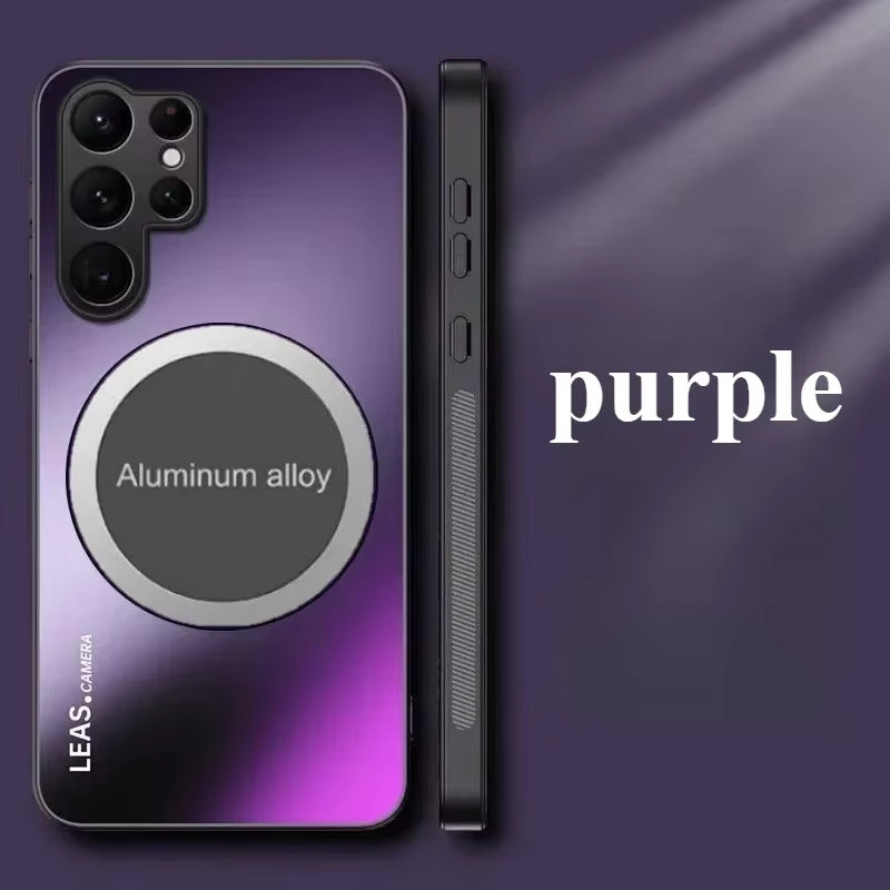Magnetische Metall-Schutzhülle für Samsung Galaxy S26 S25 S24 S23 S22 S21 Serie und A-Serie in Silber - Bild 2