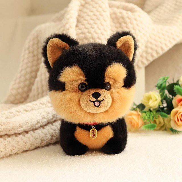 Plüsch-Corgi-Hund, Plüschtier, Schwarz, ab 14 Jahren - Bild 1