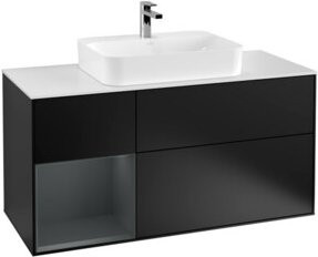 V&B Waschtischunterschrank Finion in Blau lackiert, Breite: 120 cm, Tiefe: 50,1 cm, Höhe: 50,1 cm - Bild 1