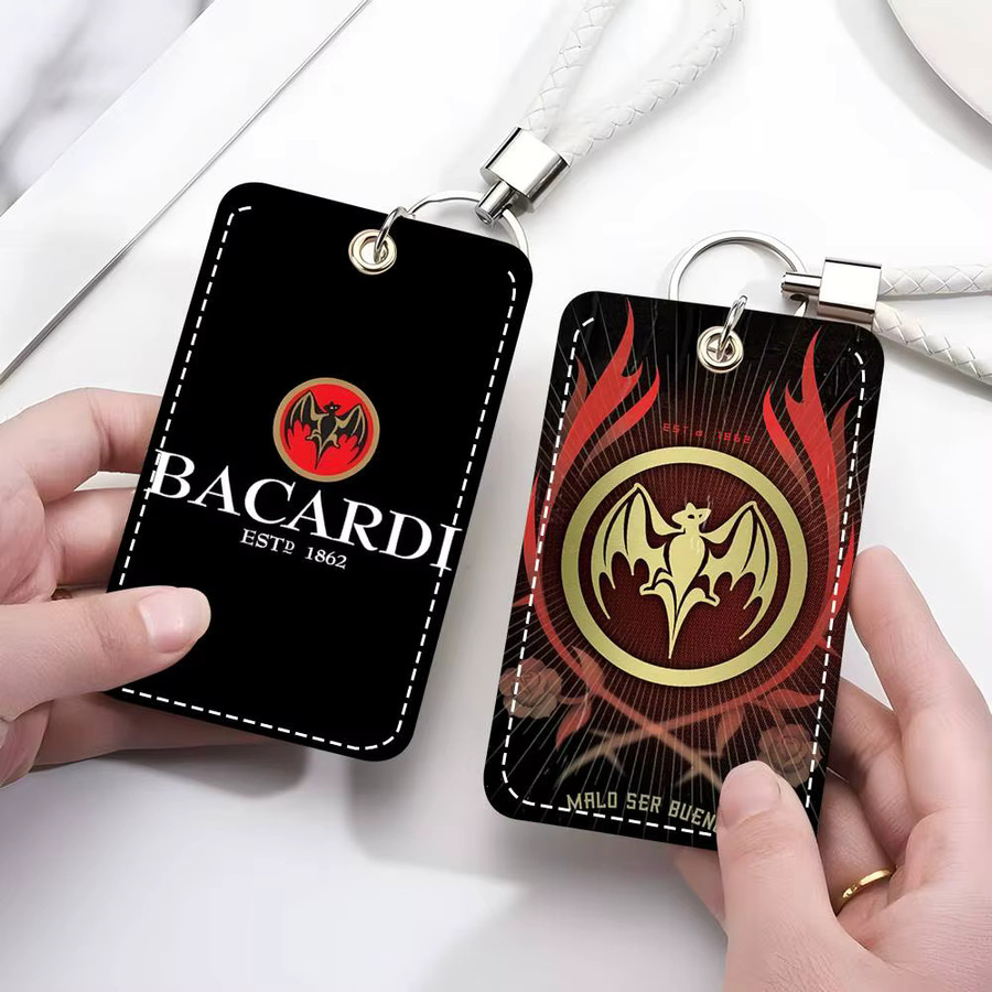 Schlüsselanhänger Leder, Kartenhalter, B-Bacardi Rum Vampir-Fledermaus - Bild 4