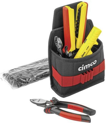 Cimco Solar Gürteltasche für Elektriker und Handwerker in Gelb-Schwarz mit 6-teiligem Werkzeug-Set - Bild 1
